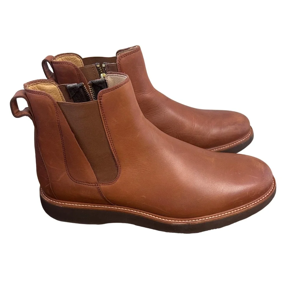 Samuel Hubbard Men's 24 Seven Chelsea Boots in Whiskey US 9 Full Grain Leather